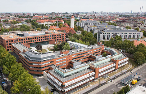 The new building of the Robert Koch Institute, area Seestraße. Source: © Manuel Frauendorf, skyfilmberlin/RKI